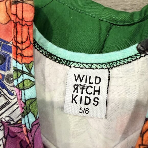 Star Wars Themed Rainbow Dress For Girls Size 5/6 By Wild Rich Kids - Picture 3 of 4
